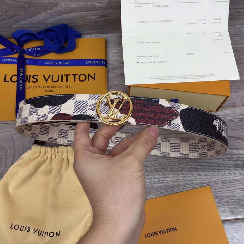 LV Belt 34mmX95-110CM 7D  (156)